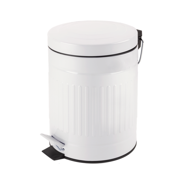 Lixeira Good Aço Inox Vintage C/Pedal 5l Branca