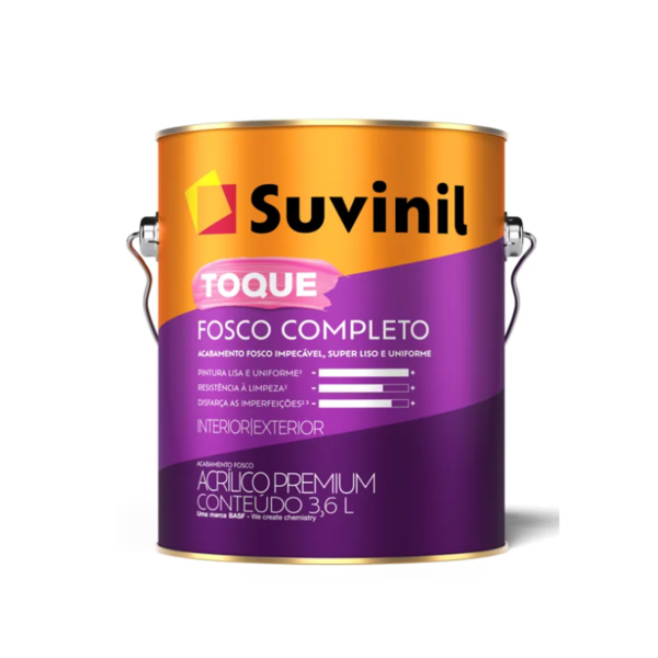 Tinta Acrílica Suvinil Toque Fosco Completo 3,6l