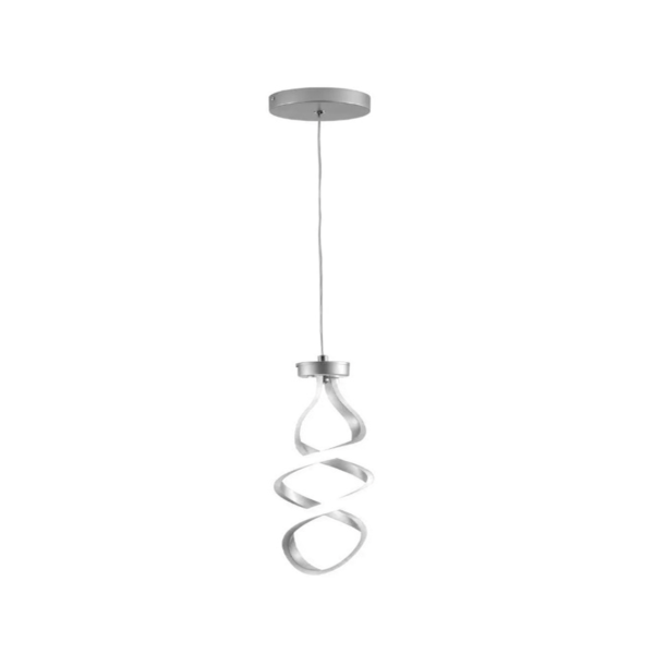 Luminária Pendente Espiral Branca 14W 12cm Good Iluminação GI-11005-1WH