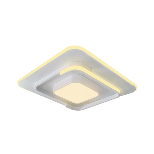 Luminária de Teto Cristal Quadra Branca LED 57W 50cm Good Iluminação GI-13605WH