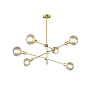 Luminária Pendente Sputnik Rose Gold 100cm Good Iluminação GI-21020101-6-RGD