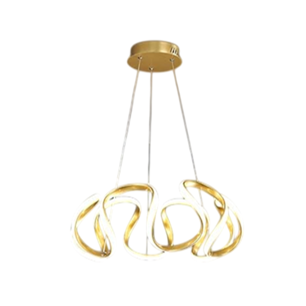 Lustre Flor Nórdica Gold 50W 58cm Good Iluminação GI-10740a-58GD