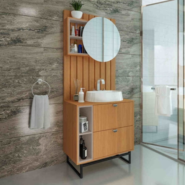 Armário Galti 80cm Com Pé Freijo Balcony