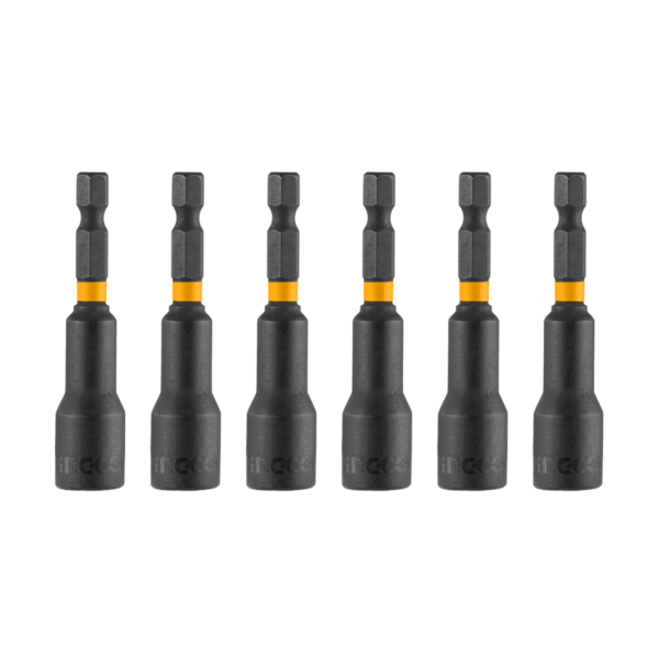 "JOGO DE PONTA MAGNETICA 1/4"" C/6 PC INGCO AMN65061"