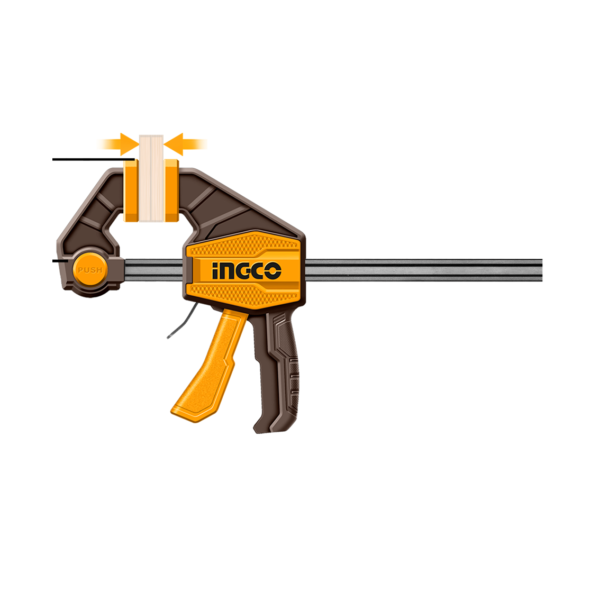GRAMPO TIPO SARGENTO DE APERTO RÁPIDO 63X300MM(12 POL) 60KG INGCO HQBC01602