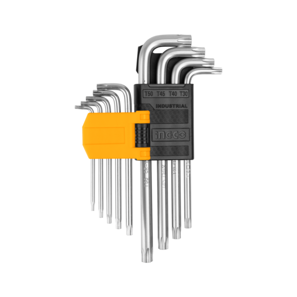 JOGO DE CHAVE TORX LONGA COM 9 PEÇAS DE T10 A T50 INGCO HHK13091