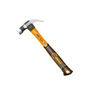 MARTELO UNHA MAGNÉTICO COM CABEÇA EM AÇO FORJADO CABO DE FIBRA 29MM 450G INGCO HCH81016