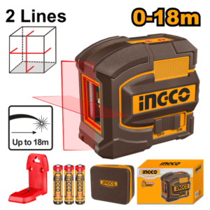NÍVEL A LASER VERMELHO VERTICAL E HORIZONTAL 18M INGCO HLL156503