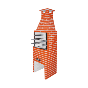 MINI-CHURRASQUEIRA  DE CONCRETO 45cm TIJOLINHO C/ KIT INOX