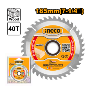 DISCO DE SERRA CIRCULAR 185MMX40D C/1PC INGCO TSB118515