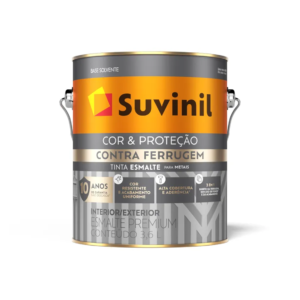 TINTA ESMALTE CONTRA FERRUGEM BRILHANTE PRETO 3.6L SUVINIL