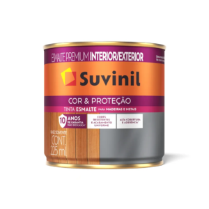 TINTA ESMALTE SINTÉTICO COR E PROTEÇÃO BRILHANTE BRANCO 0.225L SUVINIL