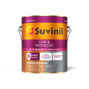 TINTA ESMALTE SINTÉTICO COR E PROTEÇÃO BRILHANTE PLATINA 3.6L SUVINIL